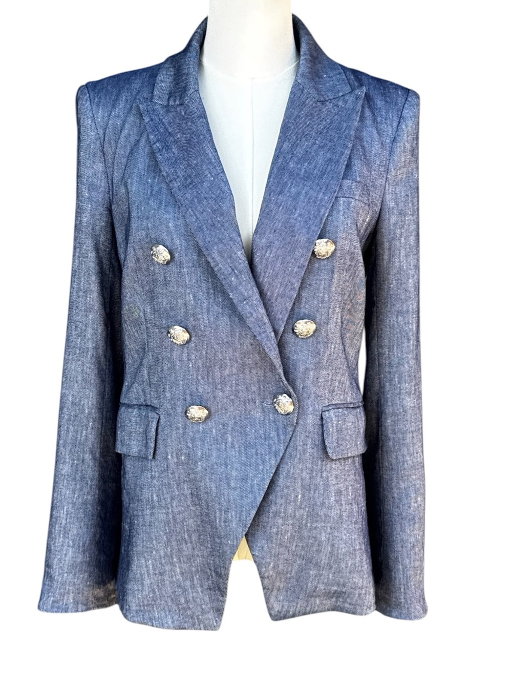 Veronica Beard Miller Dickey Jacket in Blue Melange Size:6 - Picture 5 of 16